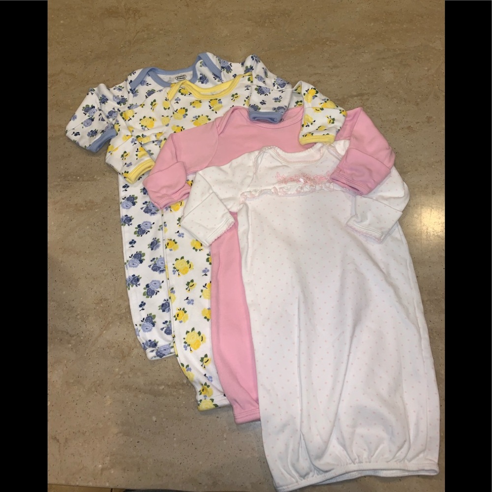NWOT Newborn Sleeper Long-sleeve Mitt Gown Bundle